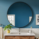 Cottonfy UK Round Bathroom Framed Mirror Wall Hanging