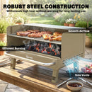 Outsunny Portable Barbecue Grill With Adjustable Grates For Camping, Khaki