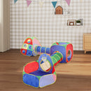 Livingandhome 5-in-1 Kids Play Tent Set Pop Up Ball Pit with Tunnel Toddlers Playhouse