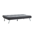 Livingandhome Modern Grey Convertible Sofa Bed