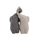 Lifeideas Set of 2 Ceramic Couple Elephant Ornaments Decoration Figurine