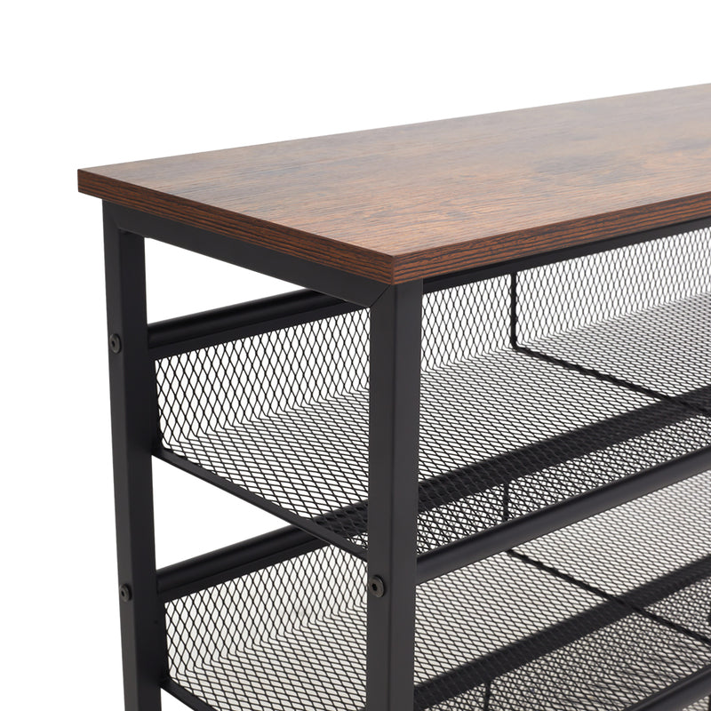 Lifeideas 4-Tier Mesh Shelves Shoe Rack