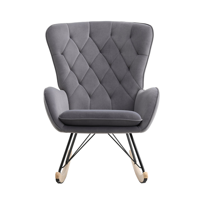 Livingandhome Light Brown Terry Cloth Rocking Chair