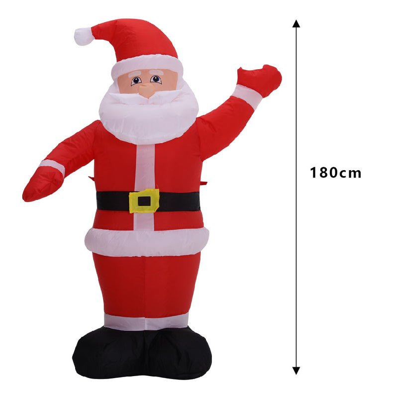 Lifeideas Inflatable Santa Claus Christmas Yard Decoration with LED