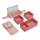 Lifeideas Dual-Layer Plastic Bento Lunch Box with Cutlery