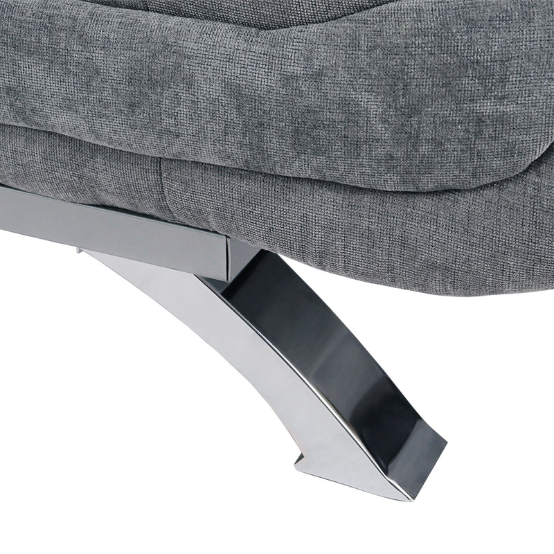 Livingandhome Linen Fabric 2-Seat Convertible Sofa Bed with Pillows