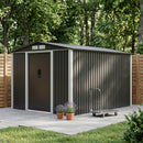 Breeins 6*4FT/6*8FT/8*10FT Metal Garden Storage Shed With Lockable Door