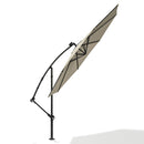 Garden Sanctuary Outdoor 32 LED Lighted Patio Umbrella with Crank Lift System