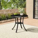 Breeins Cast Aluminum Patio Dining Table with Umbrella Hole