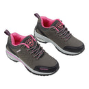 Breathable Lightweight Trainers - Grey & Pink