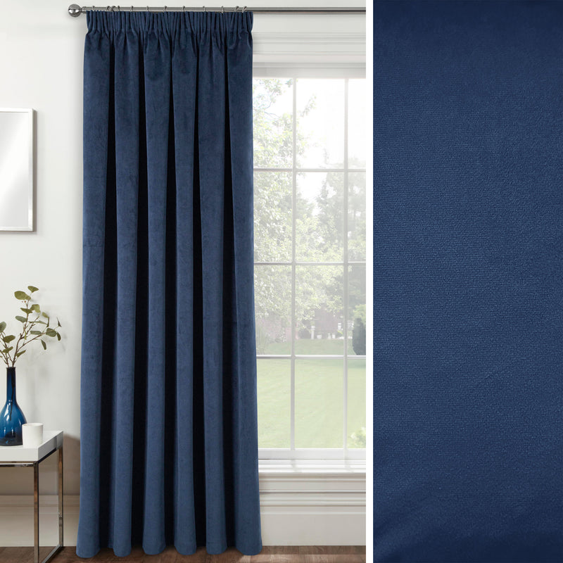 Velvet, Supersoft, 100% Blackout, Thermal (SINGLE) Door Curtain with Tape Top