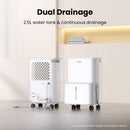 COMFEE 12L/DAY Dehumidifier For Home With 2.5L Water Tank