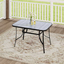 Breeins Garden Tempered Glass Wood Grain Coffee Table