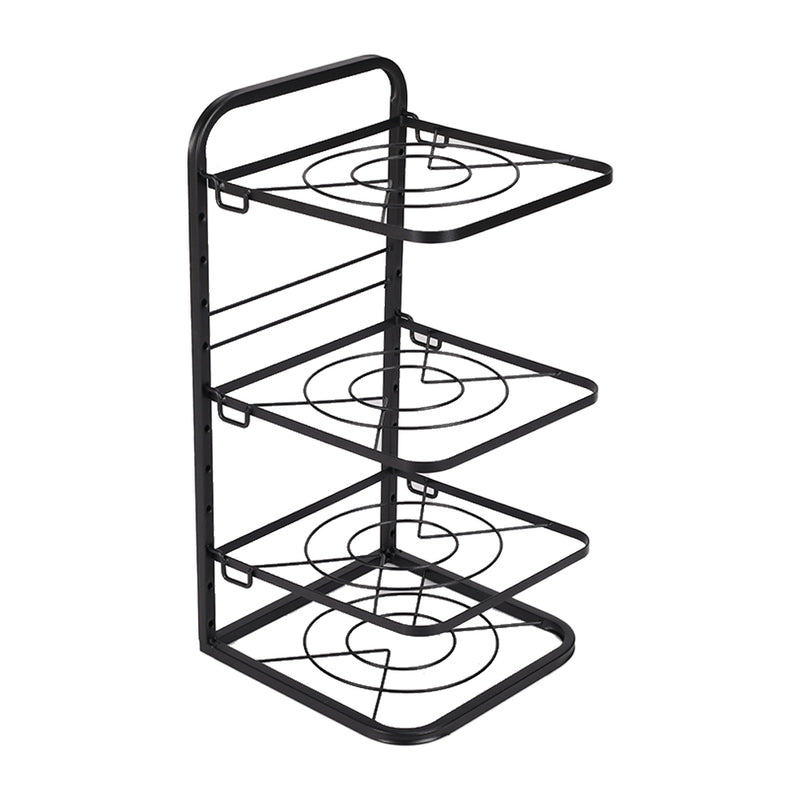 Livingandhome Kitchen Pot Pan Organizer Rack Adjustable Cookware Holder Stand
