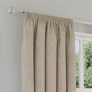 Enhanced Living Dallas 100% Blackout Thermal Natural Curtains with 3" Tape Top Header - Pair