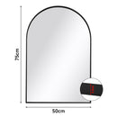 Livingandhome Arch-Shape Metal Framed Wall Mirror Decorative