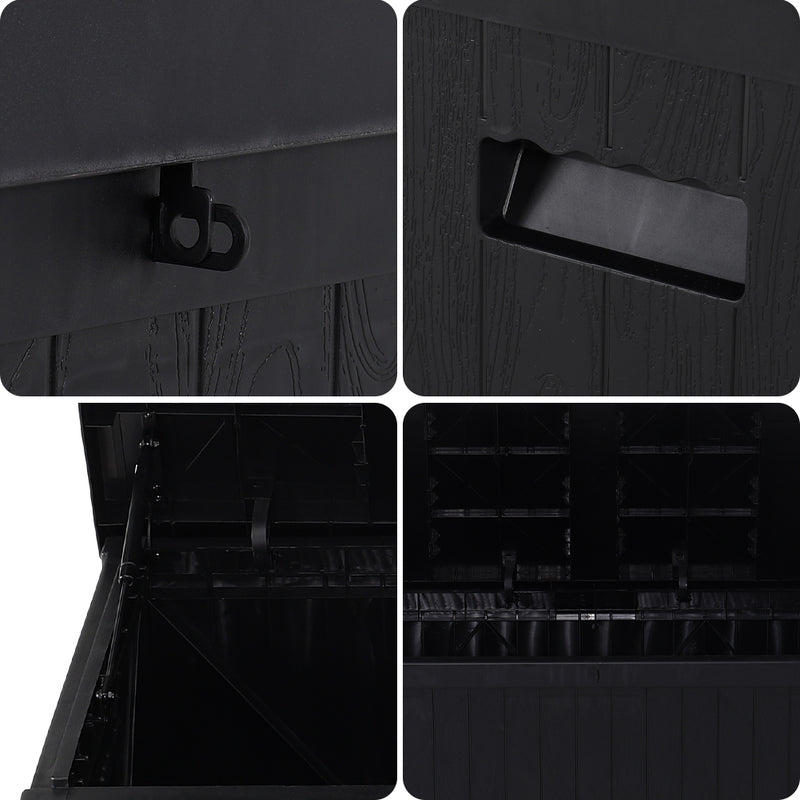 Garden Sanctuary Garden Cushion Storage Box Waterproof Black