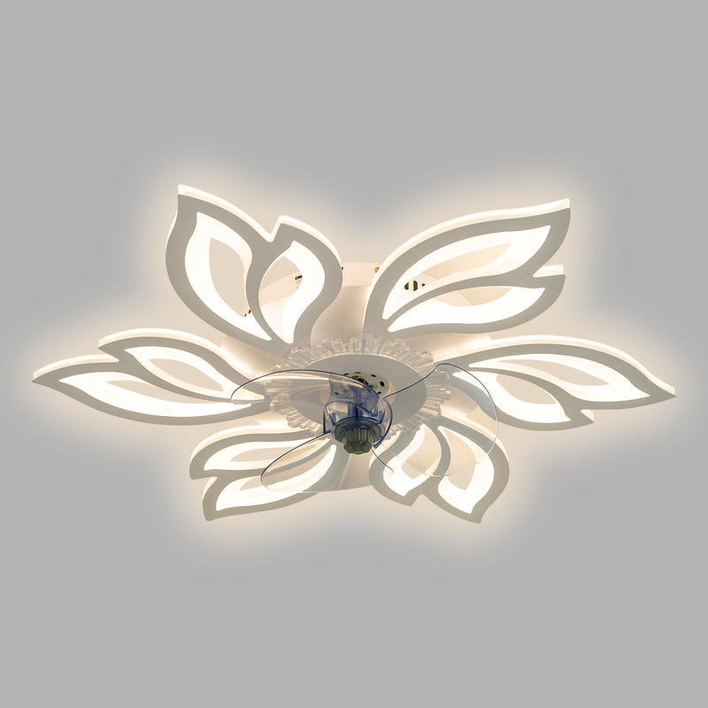 Cottonfy UK Stylish Flower Design Fan with Light