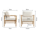 Livingandhome Direct Teddy Bear Fur Wooden Armchair