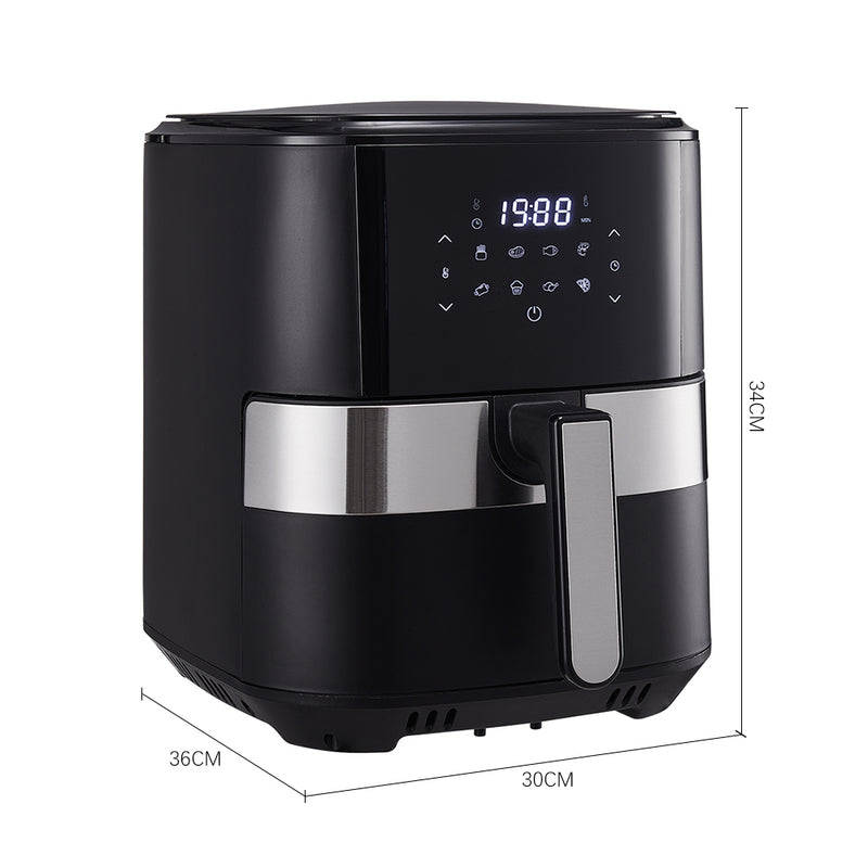 Livingandhome 8L Touch Control Air Fryer with Display