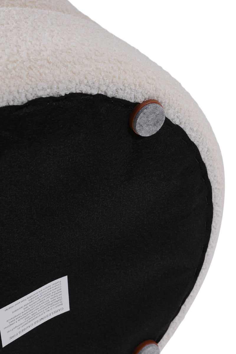 Livingandhome Round Upholstered Ottoman
