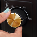 HOMCOM Mini Oven 16L Countertop Oven W/ Adjustable Temp Timer 1400W, Black