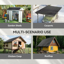 Outsunny Pack Of 12 Metal Roofing Sheets For Greenhouse