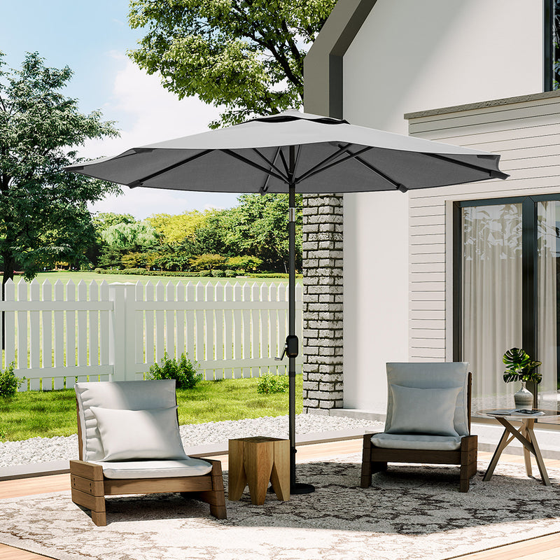 Livingandhome 3M Large Rotating Patio Parasol for Outdoor Sunshade and Rain