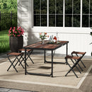 Breeins Outdoor Foldable Picnic Table With Four Stools
