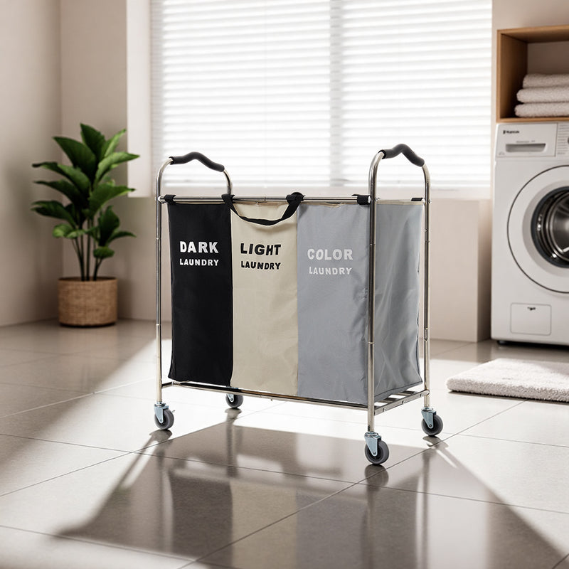 Lifeideas Laundry Storage Basket with Wheels and Handles