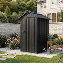 Breeins 4x4 FT Metal Apex Roof Garden Tool Storage Shed
