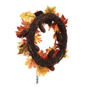 Lighted Maple Leaf Autumn Wreath