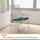 Outsunny Set of 6 Chair Cushion Seat Pads with Removable Tie, Green