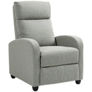 HOMCOM Linen Fabric Reclining Chair with Padded Seat, Light Grey