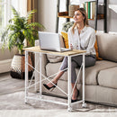 HOMCOM Folding Desk on Wheels, Writing Table for Home Office
