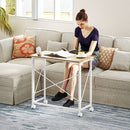 HOMCOM Folding Desk on Wheels, Writing Table for Home Office
