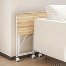 HOMCOM Folding Desk on Wheels, Writing Table for Home Office