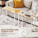 HOMCOM Folding Desk on Wheels, Writing Table for Home Office