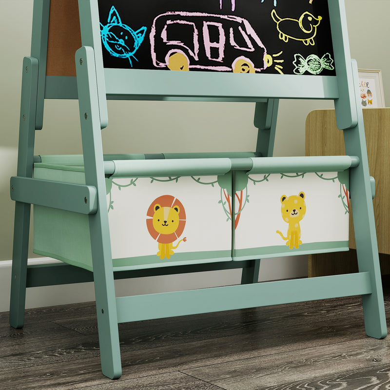 AIYAPLAY 3-in-1 Kids Easel, Double-Sided Art Easel with Paper Roll