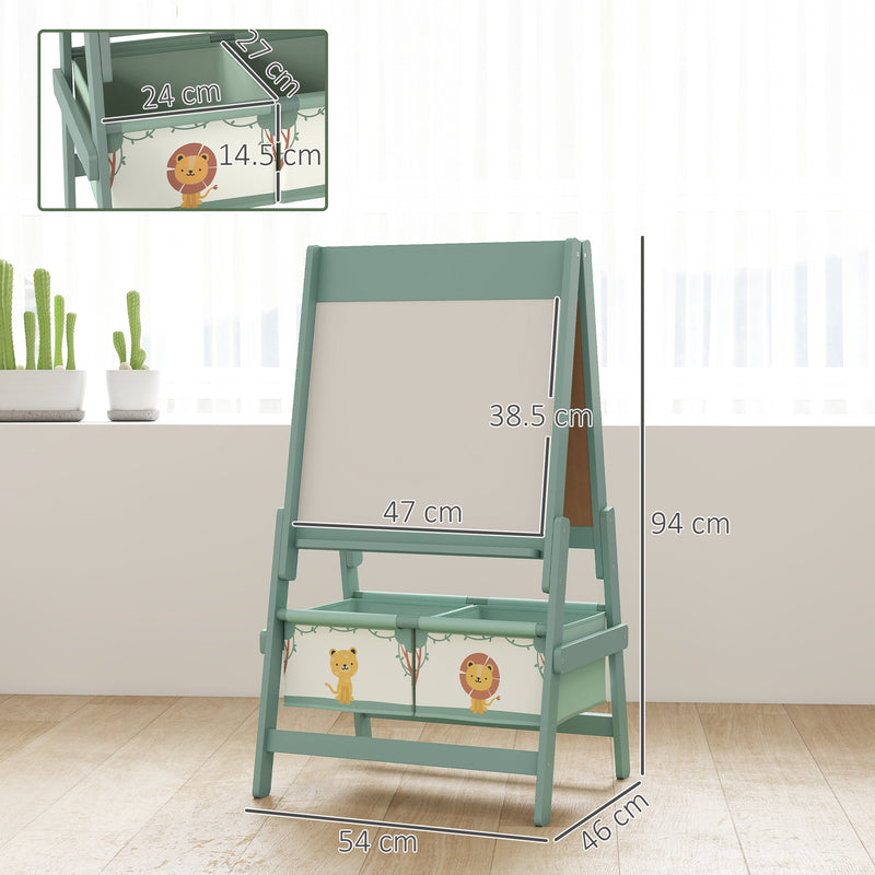 AIYAPLAY 3-in-1 Kids Easel, Double-Sided Art Easel with Paper Roll