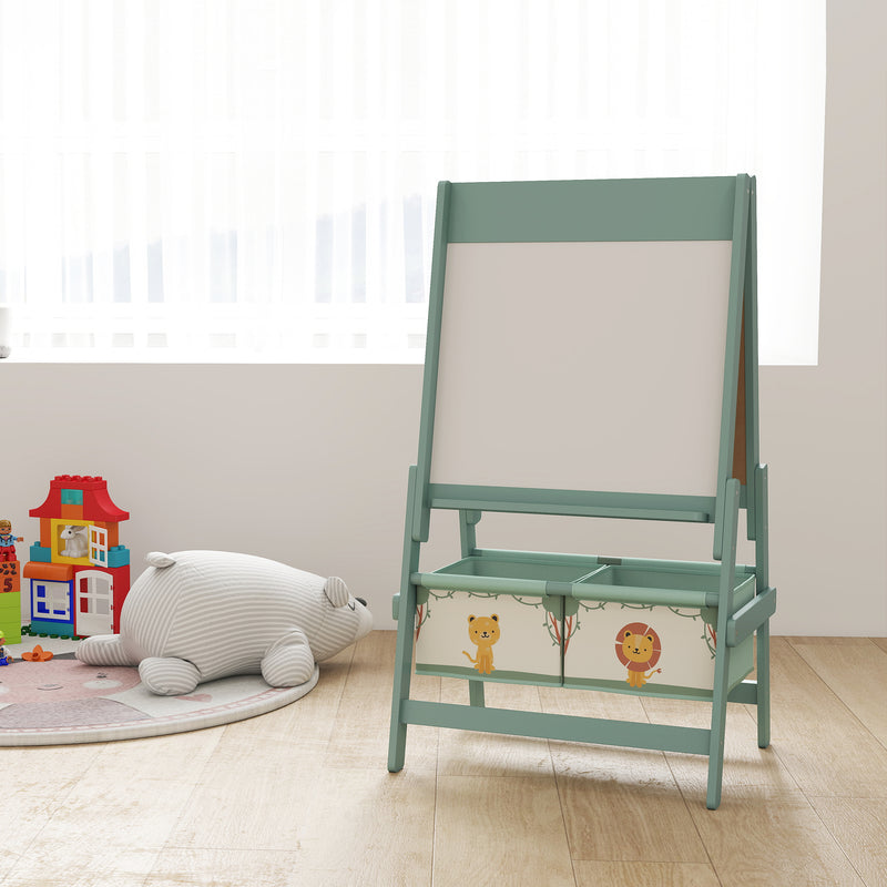 AIYAPLAY 3-in-1 Kids Easel, Double-Sided Art Easel with Paper Roll
