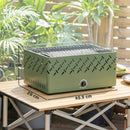 Outsunny Portable Charcoal BBQ Grill With Built-in Fan, Light Green