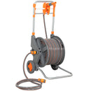 Outsunny Hose Reel Cart With Wheels, 45+2m Garden Hose Reel, Orange