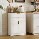 HOMCOM Sideboard Storage Cupboard with Drawer for Living Room Entryway White