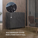 Outsunny 4FT Firewood Rack Holder W/ Canvas Carrier And Oxford Cover, Black