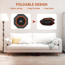 HOMCOM Foldable Trampoline w/ Adjust Handle, Max Load 150 KG, Orange