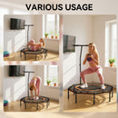 HOMCOM Foldable Trampoline w/ Adjust Handle, Max Load 150 KG, Orange