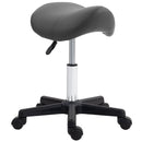 HOMCOM Saddle Stool Adjustable Rolling Salon Chair for Massage Spa Beauty White