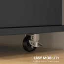 HOMCOM Kitchen Island on Wheels, Kitchen Cart with Drop Leaf, Black