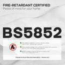 HOMCOM Corduroy Double Sofa W/ Wood Frame Foam Padding High Back, Grey